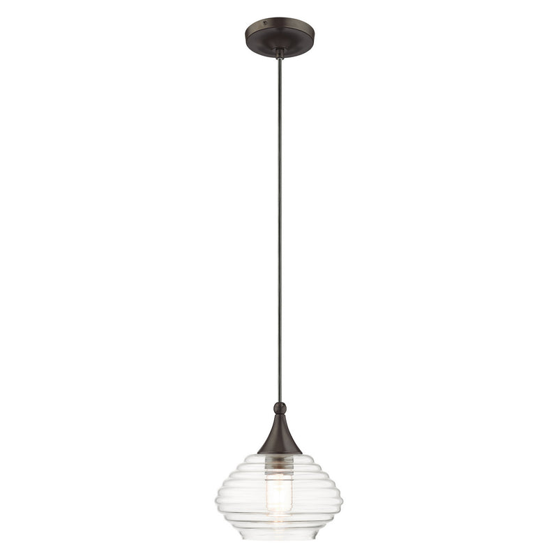 Livex Lighting 40610-92 One Light Mini Pendant, English Bronze