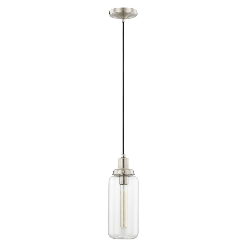 Livex Lighting 40614-91 One Light Mini Pendant, Brushed Nickel