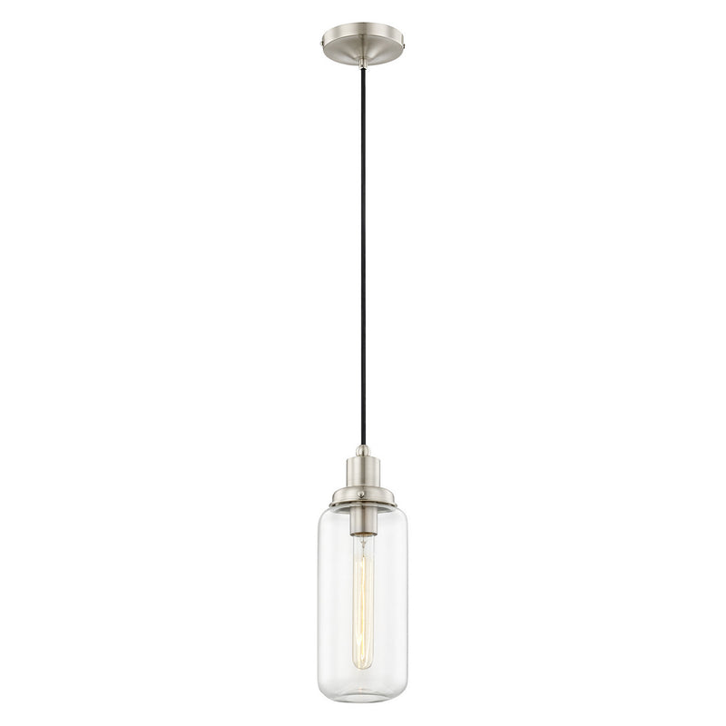 Livex Lighting 40614-91 One Light Mini Pendant, Brushed Nickel