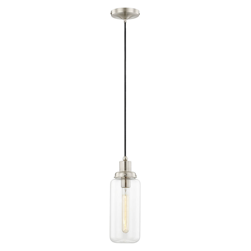 Livex Lighting 40614-91 One Light Mini Pendant, Brushed Nickel