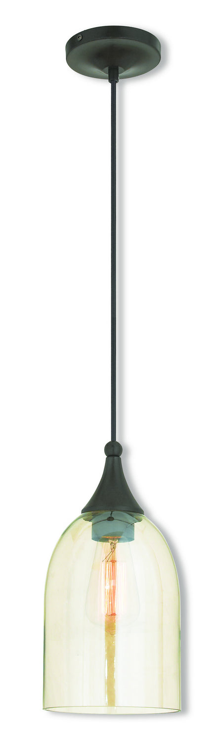 Livex Lighting 40632-92 One Light Mini Pendant, English Bronze