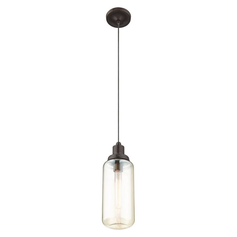 Livex Lighting 40634-92 One Light Mini Pendant, English Bronze