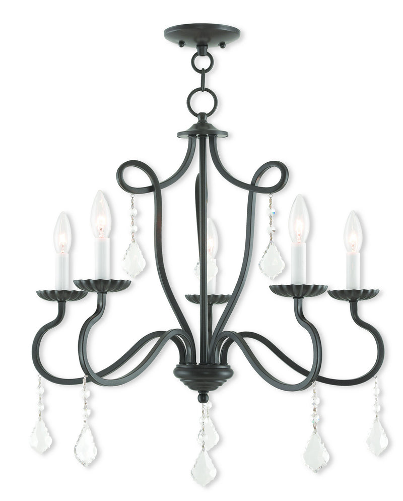 Livex Lighting 40775-92 Five Light Chandelier, English Bronze