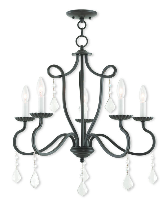Livex Lighting 40775-92 Five Light Chandelier, English Bronze