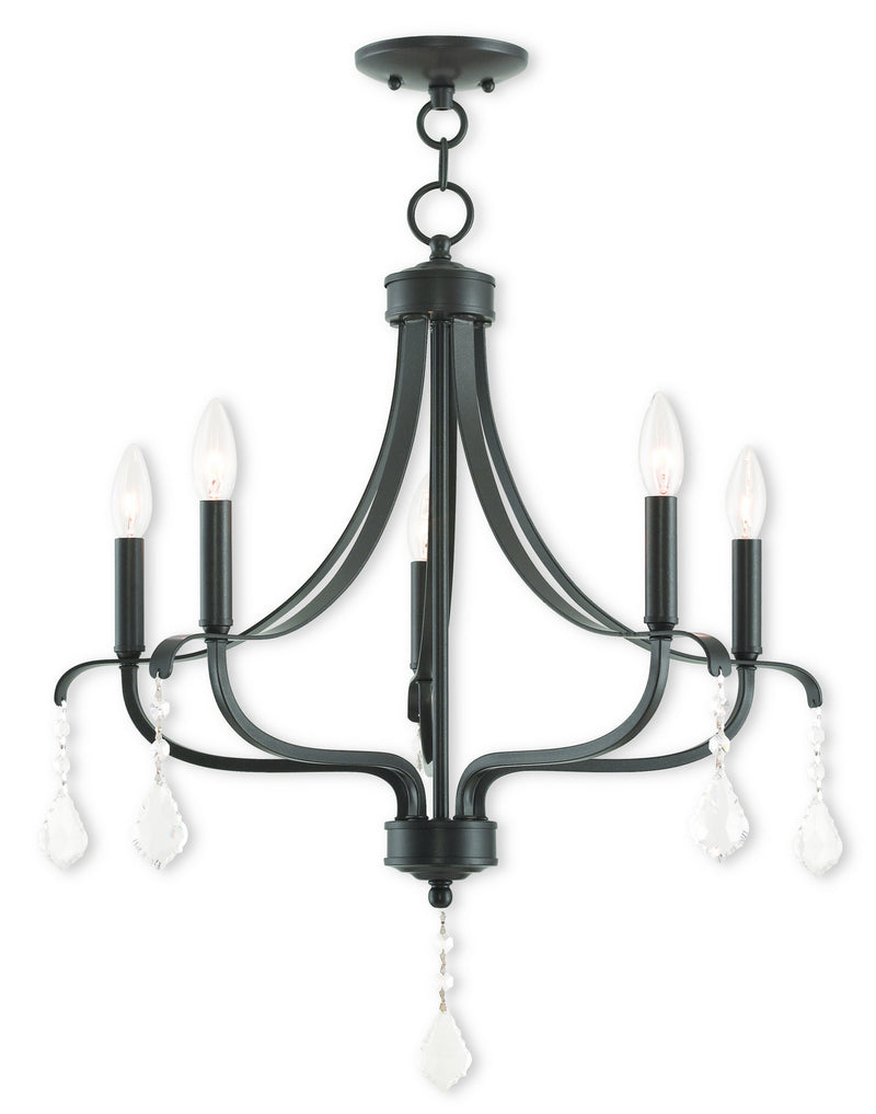 Livex Lighting 40785-92 Five Light Chandelier, English Bronze