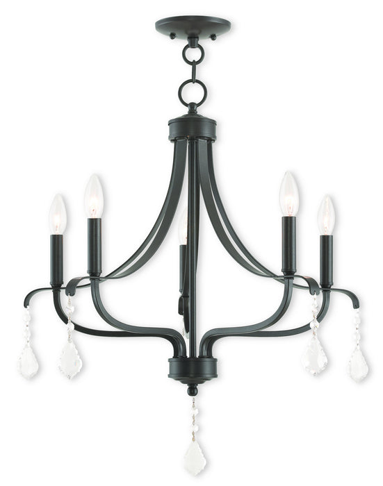 Livex Lighting 40785-92 Five Light Chandelier, English Bronze