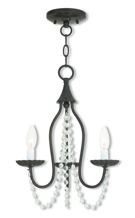 Livex Lighting 40793-92 Three Light Mini Chandelier, English Bronze