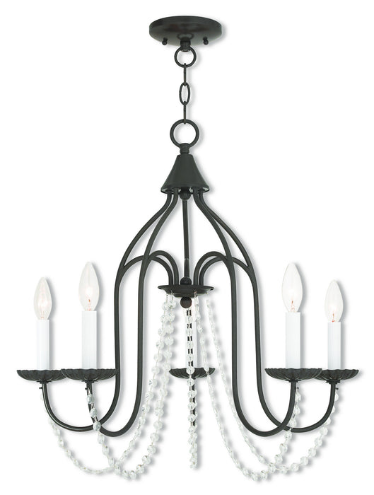 Livex Lighting 40795-92 Five Light Chandelier, English Bronze
