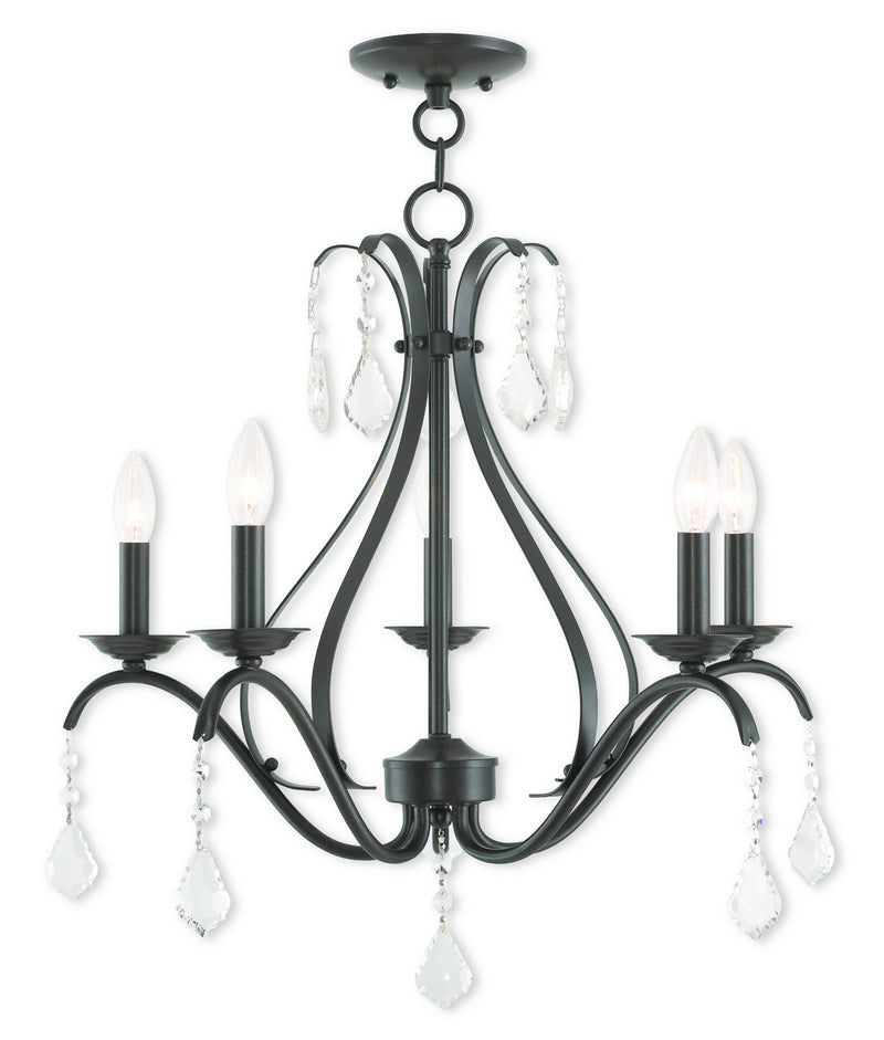 Livex Lighting 40845-92 Five Light Chandelier, English Bronze