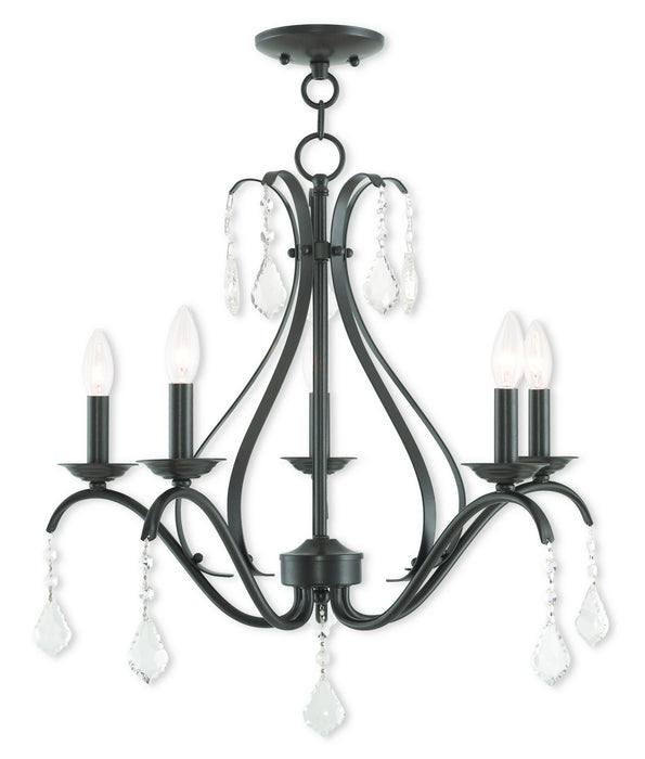 Livex Lighting 40845-92 Five Light Chandelier, English Bronze
