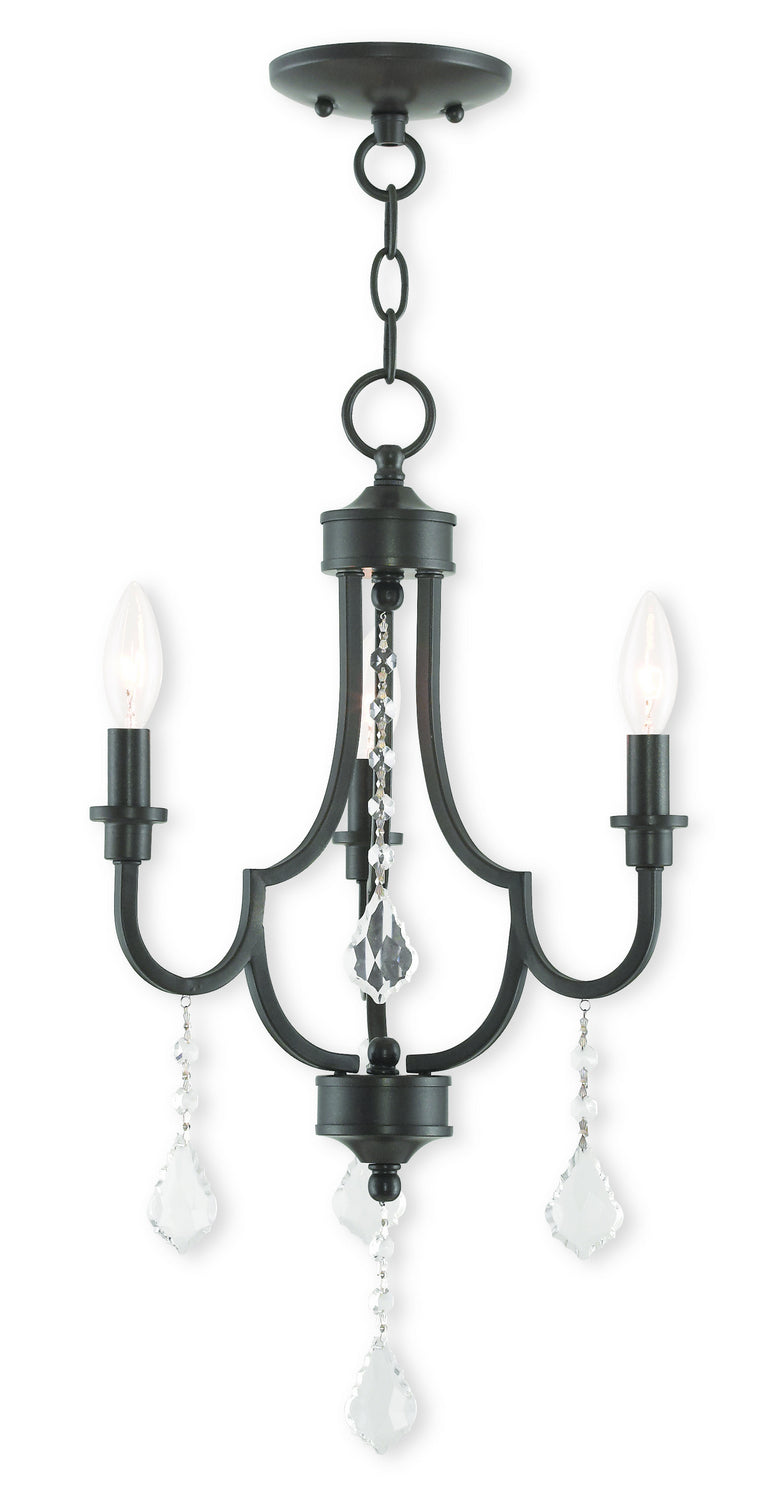 Livex Lighting 40883-92 Three Light Mini Chandelier, English Bronze
