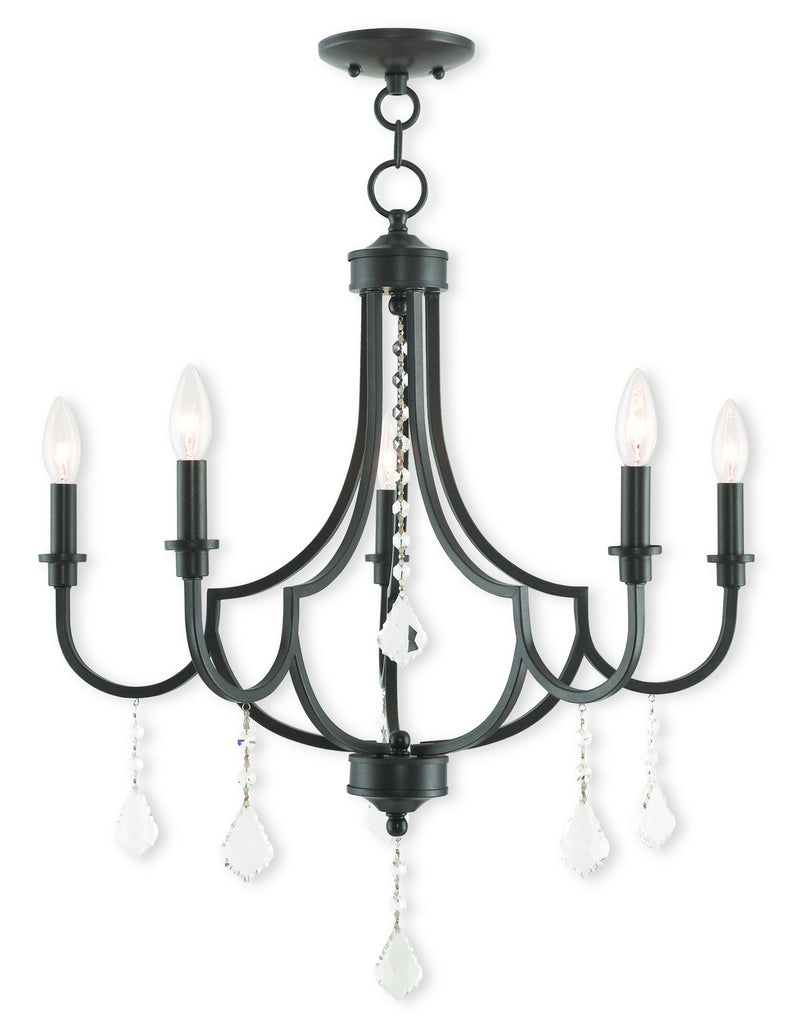 Livex Lighting 40885-92 Five Light Chandelier, English Bronze
