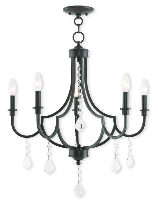 Livex Lighting 40885-92 Five Light Chandelier, English Bronze