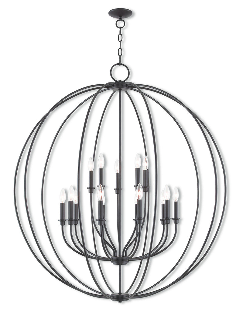 Livex Lighting 46690-07 15 Light Foyer Chandelier, Bronze