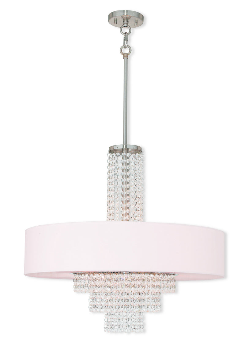 Livex Lighting 51037-91 Five Light Pendant, Brushed Nickel