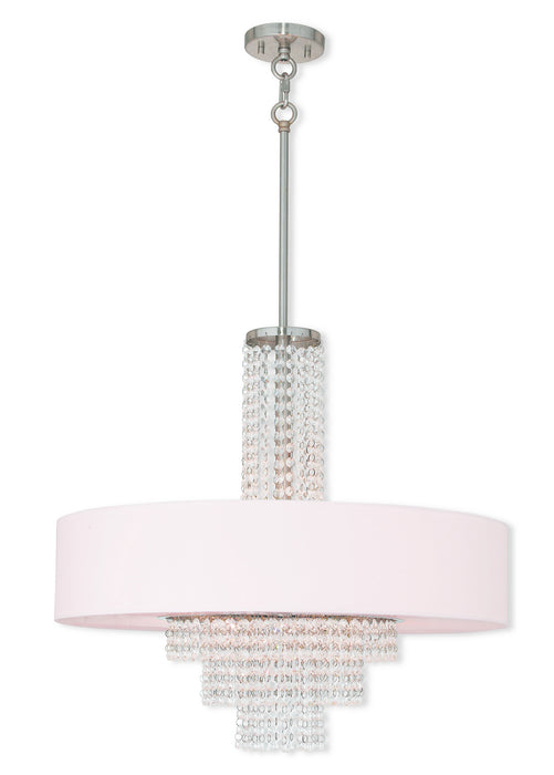 Livex Lighting 51037-91 Five Light Pendant, Brushed Nickel