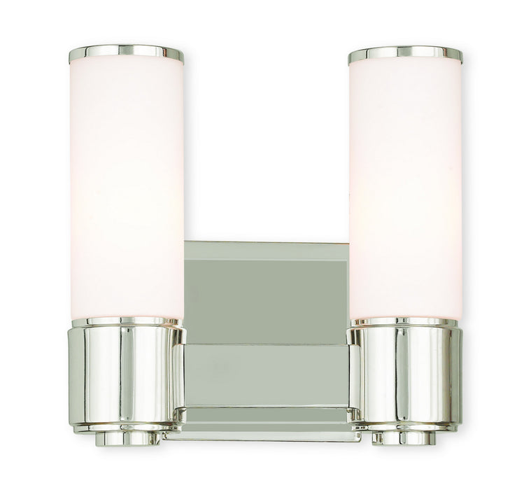 Livex Lighting 52102-35 Two Light Wall Sconce/ Bath Light, Polished Nickel