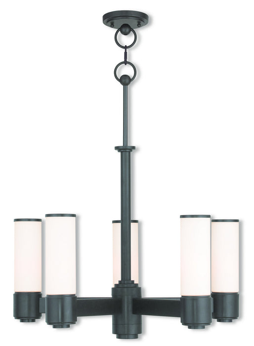 Livex Lighting 52105-92 Six Light Chandelier, English Bronze