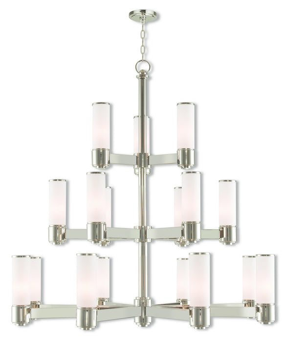 Livex Lighting 52119-35 17 Light Foyer Chandelier, Polished Nickel