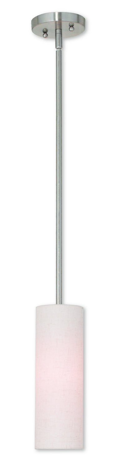 Livex Lighting 52130-91 One Light Mini Pendant, Brushed Nickel