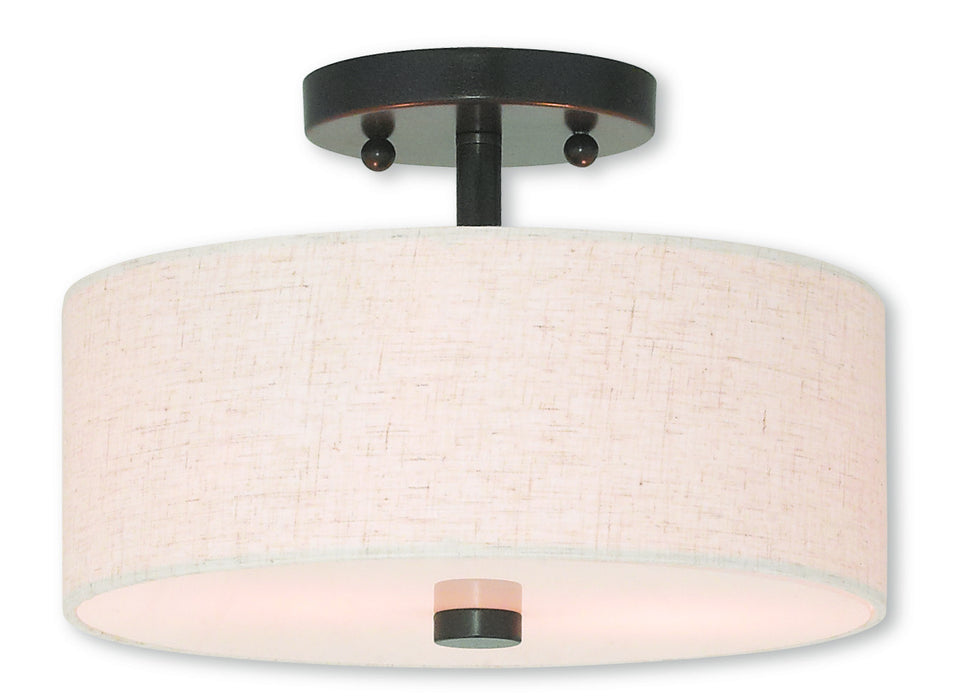 Livex Lighting 52133-92 Two Light Ceiling Mount, English Bronze