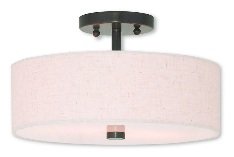 Livex Lighting 52134-92 Two Light Ceiling Mount, English Bronze