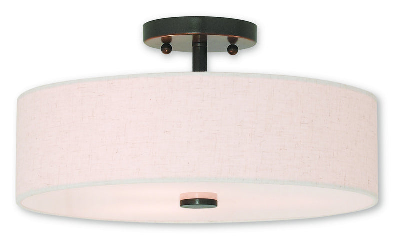 Livex Lighting 52135-92 Three Light Ceiling Mount, English Bronze