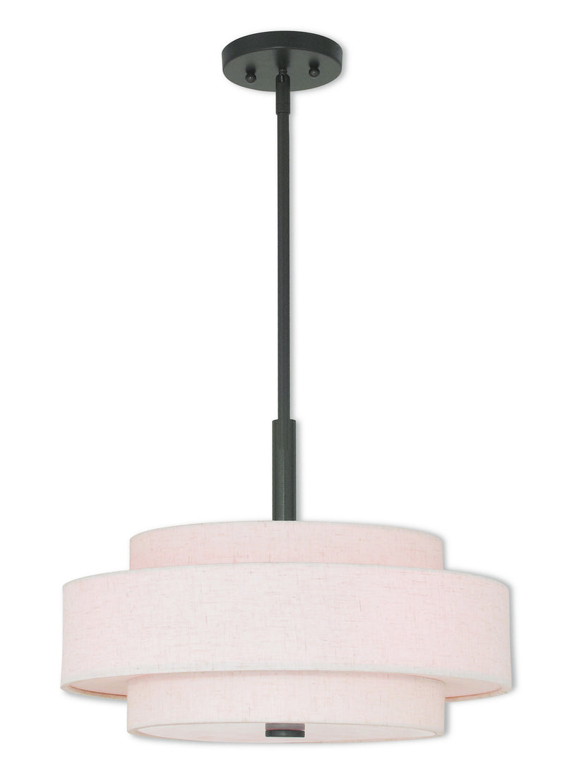 Livex Lighting 52137-92 Four Light Pendant, English Bronze