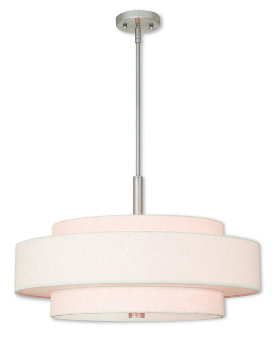 Livex Lighting 52138-91 Five Light Pendant, Brushed Nickel