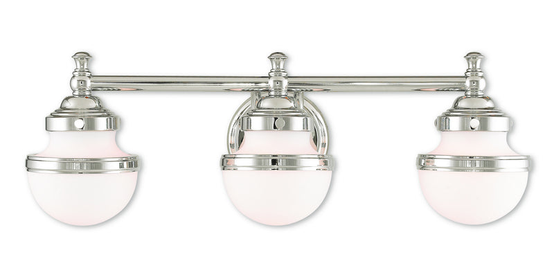 Livex Lighting 5713-05 Three Light Bath Vanity, Polished Chrome
