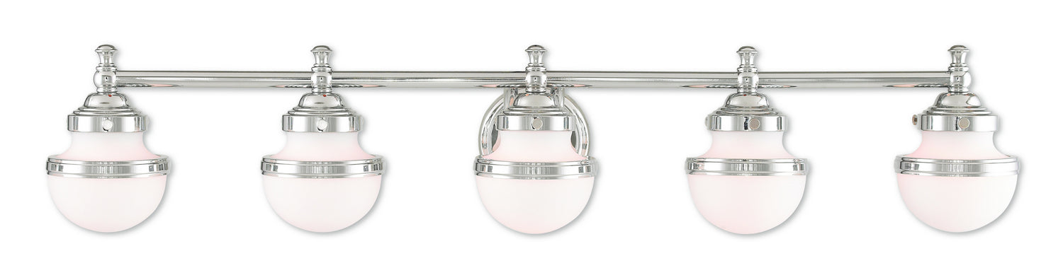 Livex Lighting 5715-05 Five Light Bath Vanity, Polished Chrome