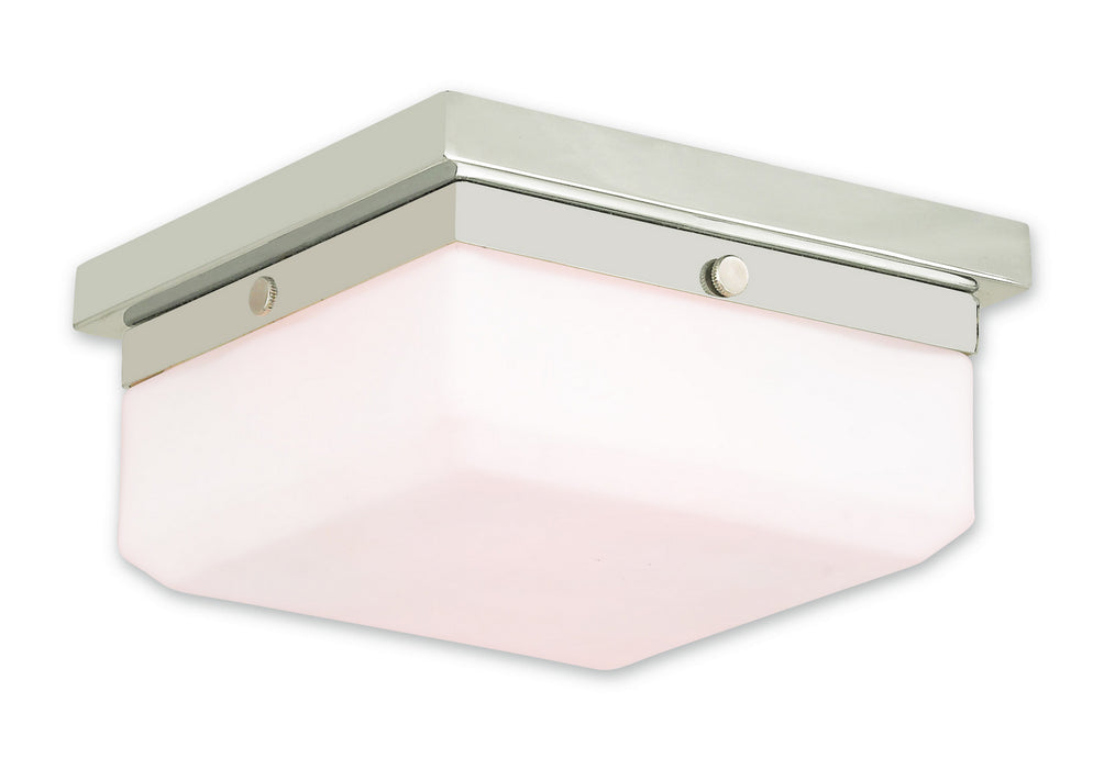 Livex Lighting 65536-35 Two Light Wall Sconce/Ceiling Mount, Polished Nickel