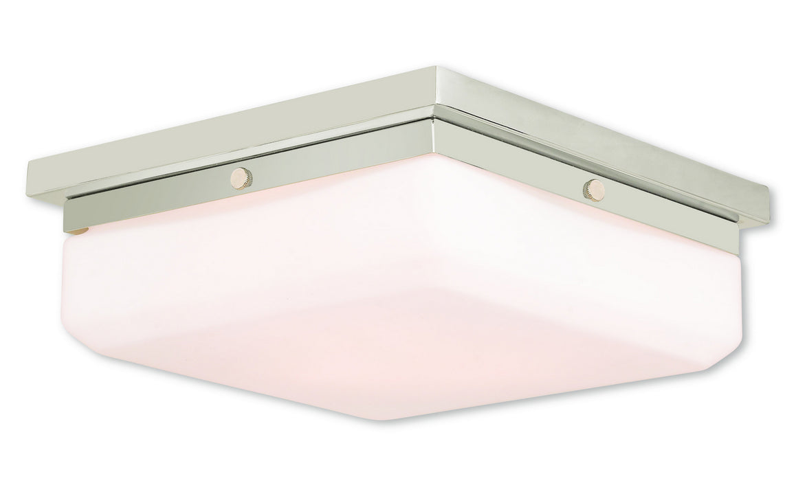 Livex Lighting 65537-35 Three Light Wall Sconce/Ceiling Mount, Polished Nickel