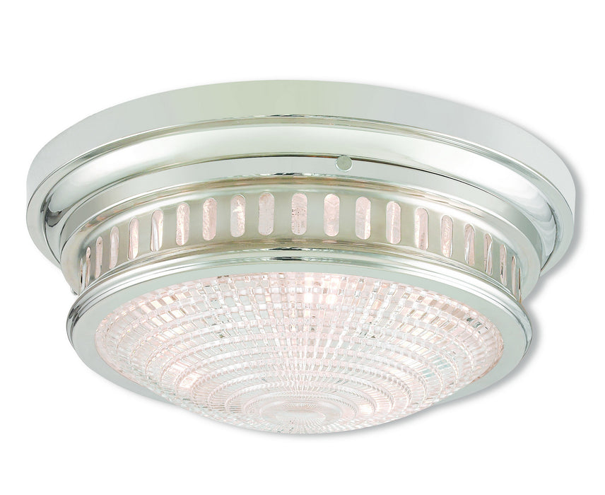 Livex Lighting 73053-35 Three Light Ceiling Mount, Polished Nickel