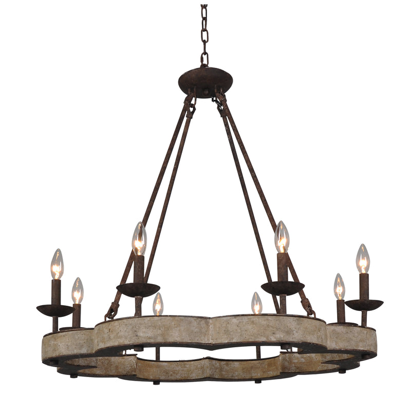 Terracotta Designs H6120-8 Eight Light Chandelier, Rustic