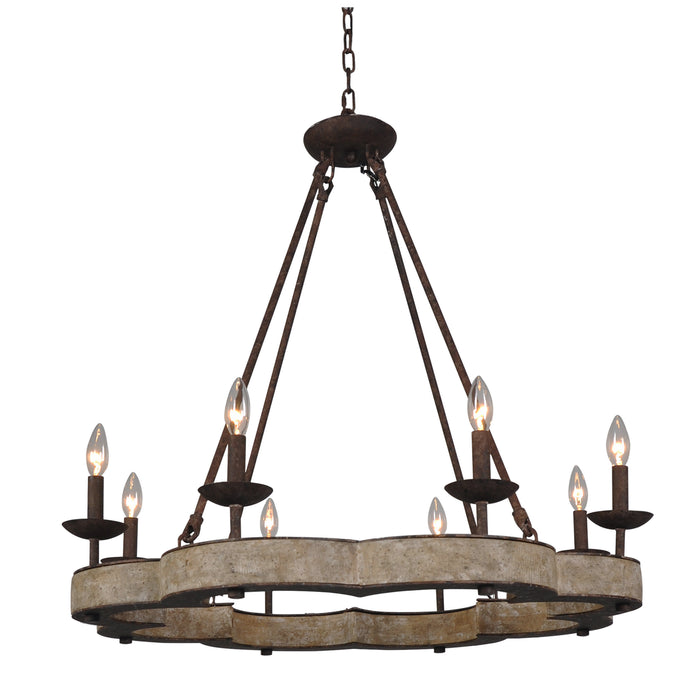 Terracotta Designs H6120-8 Eight Light Chandelier, Rustic