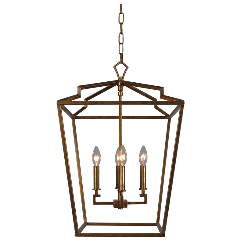 Terracotta Designs H6124M-4AG Four Light Chandelier, Antique Gold