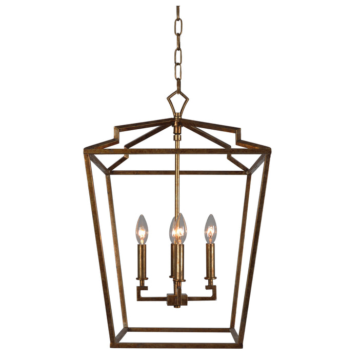Terracotta Designs H6124S-4AG Four Light Chandelier, Antique Silver