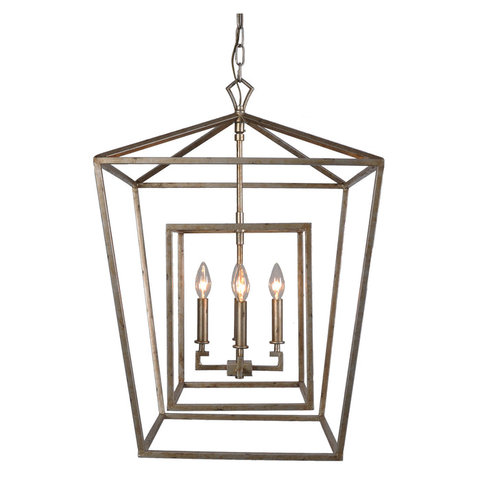 Terracotta Designs H6125S-4AS Four Light Chandelier, Antique Silver