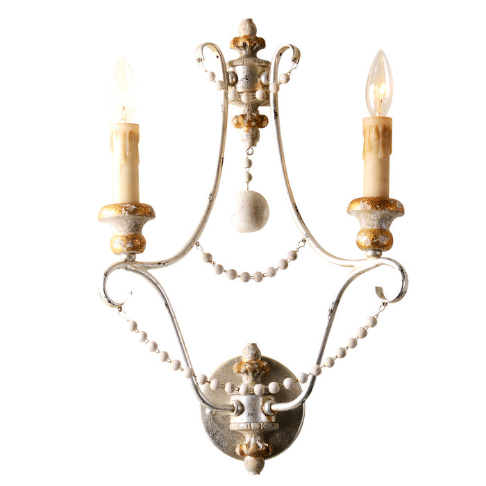 Terracotta Designs W5111-2 Two Light Wall Sconce, Antique Silver