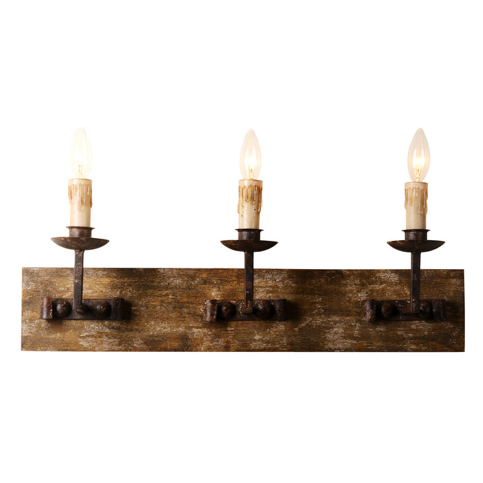 Terracotta Designs W5121-3 Three Light Wall Sconce, Reclaimed Wood