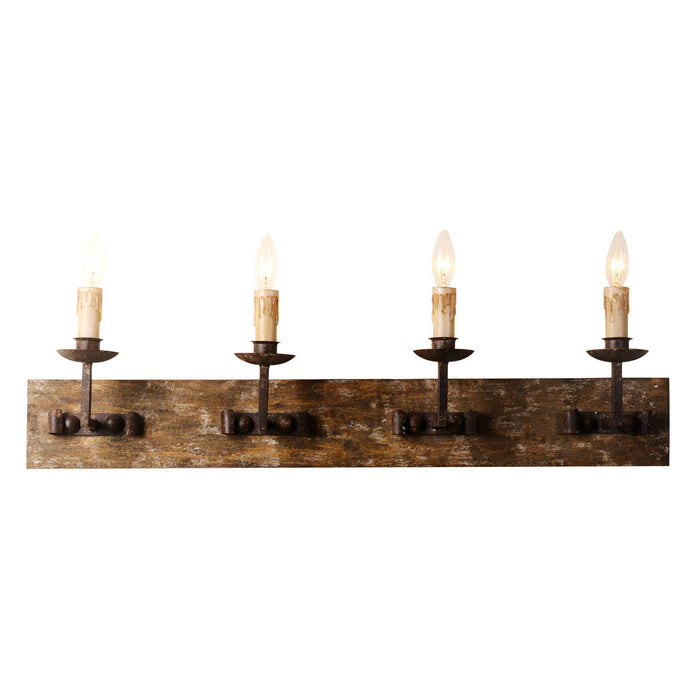 Terracotta Designs W5121-4 Four Light Wall Sconce, Reclaimed Wood