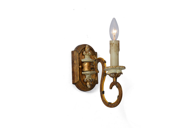 Terracotta Designs W5122-1 One Light Wall Sconce, Gold