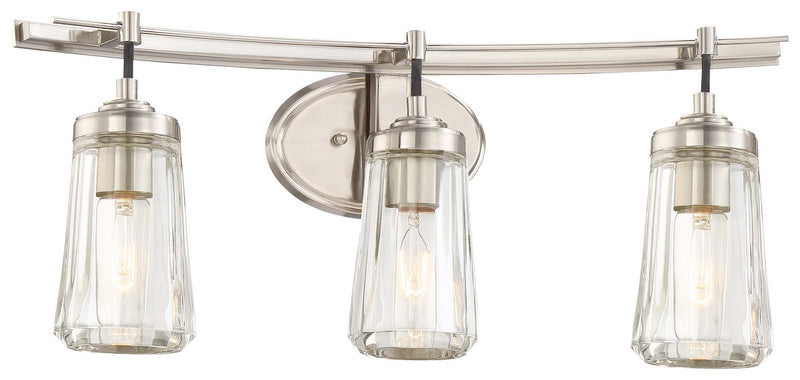 Minka-Lavery 2303-84 Three Light Bath, Brushed Nickel