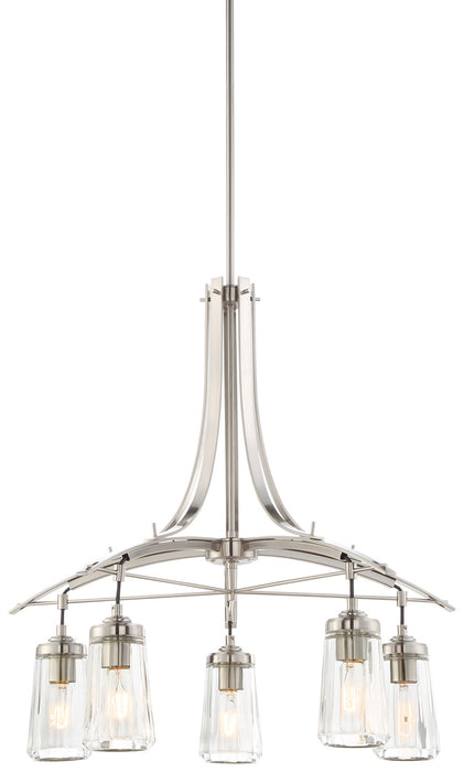 Minka-Lavery 3305-84 Five Light Chandelier, Brushed Nickel