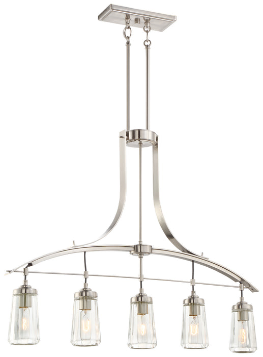 Minka-Lavery 3306-84 Five Light Island Pendant, Brushed Nickel