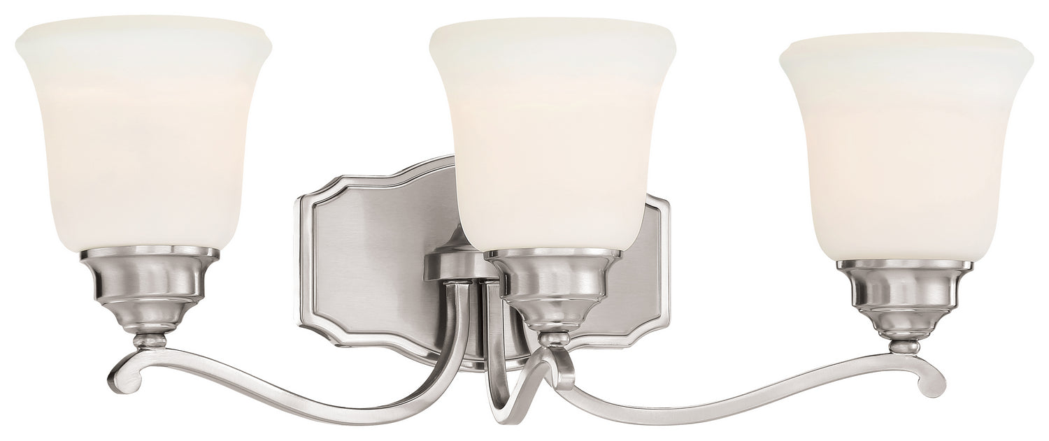Minka-Lavery 3323-84 Three Light Bath, Brushed Nickel