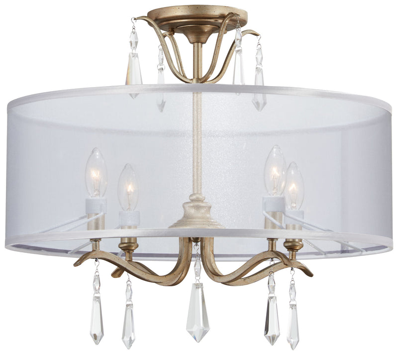 Minka-Lavery 4443-582 Four Light Semi Flush Mount, Brio Gold