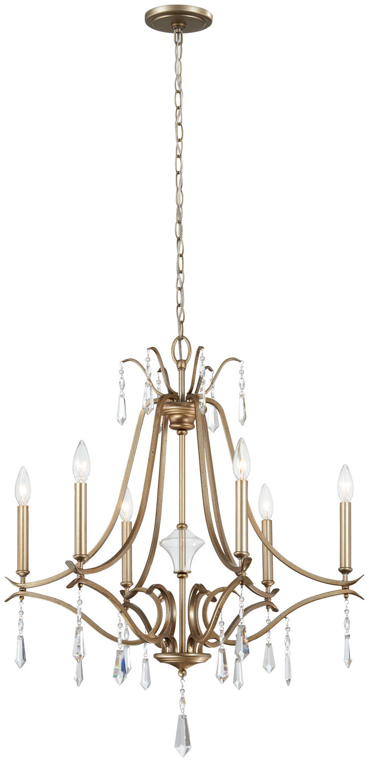 Minka-Lavery 4446-582 Six Light Chandelier, Brio Gold
