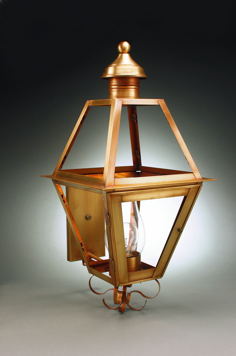 Northeast Lantern 1061-AB-CIM-CLR One Light Wall Mount, Antique Brass